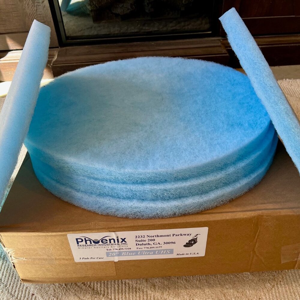 Boardwalk 20" Blue Ultra High-Proformance Stripping Pads, 5/Carton NEW
